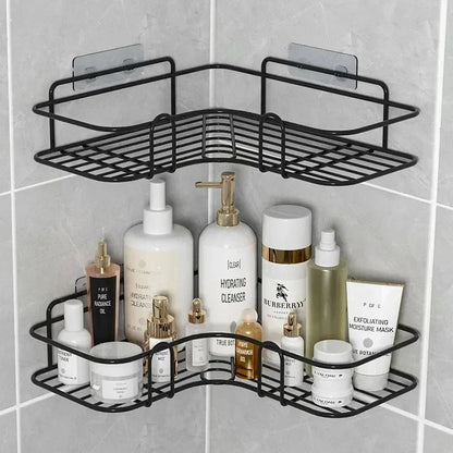Étagère salle de bain inox d'angle pour douche - vente privée 14:2020108061pc Triangle Black
