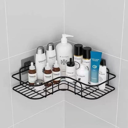 Étagère salle de bain inox d'angle pour douche - vente privée 14:2020108061pc Triangle Black