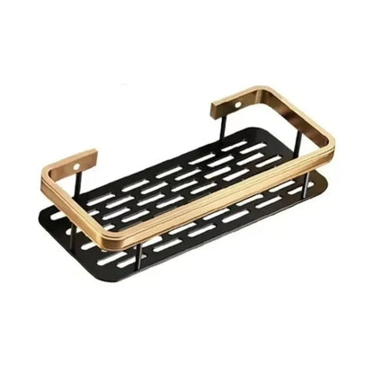Étagère salle de bain noir à suspendre - vente privée 14:200006152golden 1pc