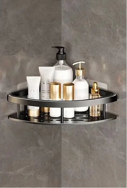 Étagère salle de bain noir à suspendre - vente privée 14:200006156blcak Triangle 1pc