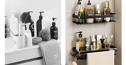 Étagère salle de bain noir à suspendre - vente privée 14:29white 1pc