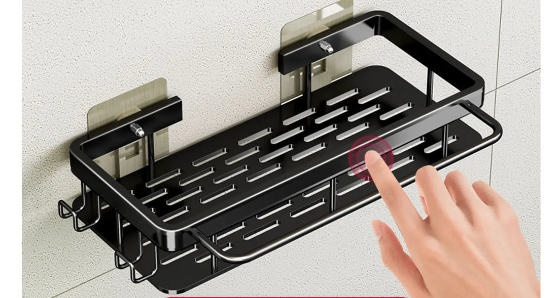 Étagère salle de bain noir à suspendre - vente privée 14:29white 1pc