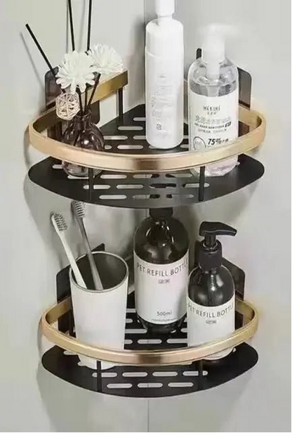 Étagère salle de bain noir à suspendre - vente privée 14:365458golden Triangle 2pcs