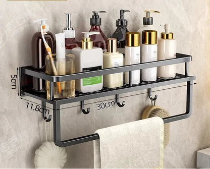 Étagère salle de bain noir moderne - vente privée 14:175Black-30CM-Hook