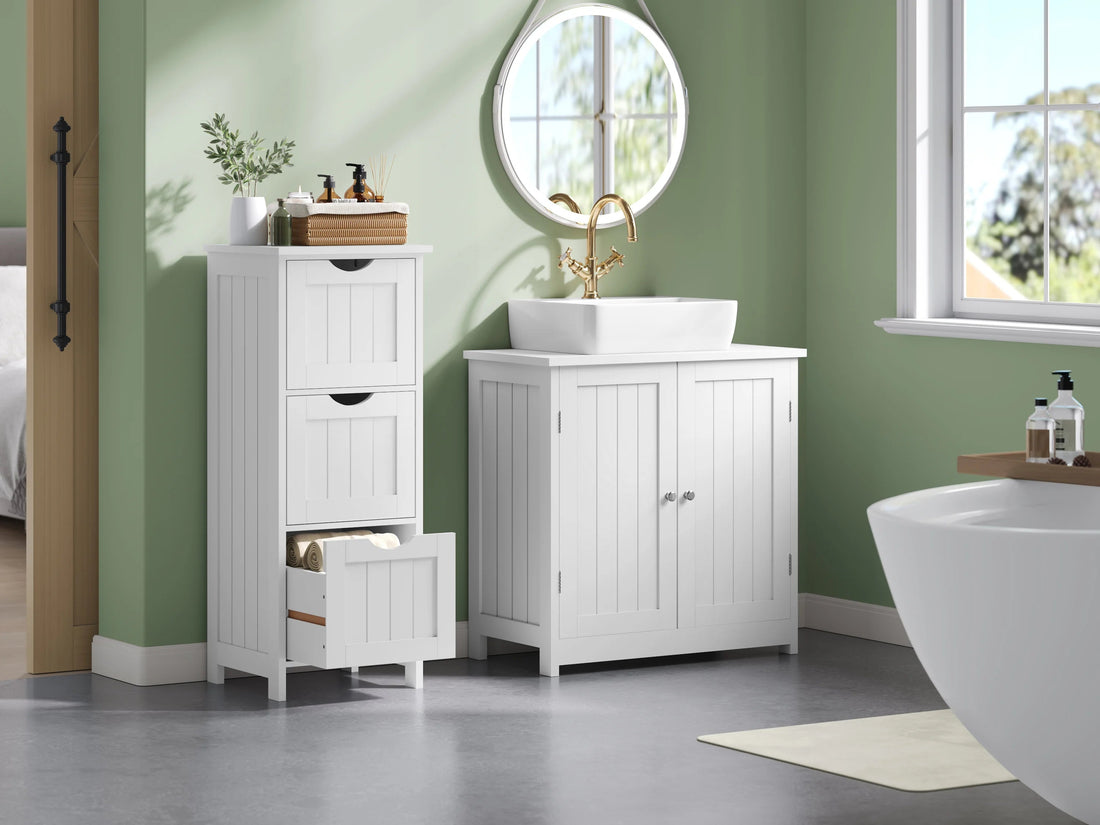 Étagère salle de bain ou salon moderne 32x81x30cm - vente privée 14:2932x30x81cm;200007763:201336101