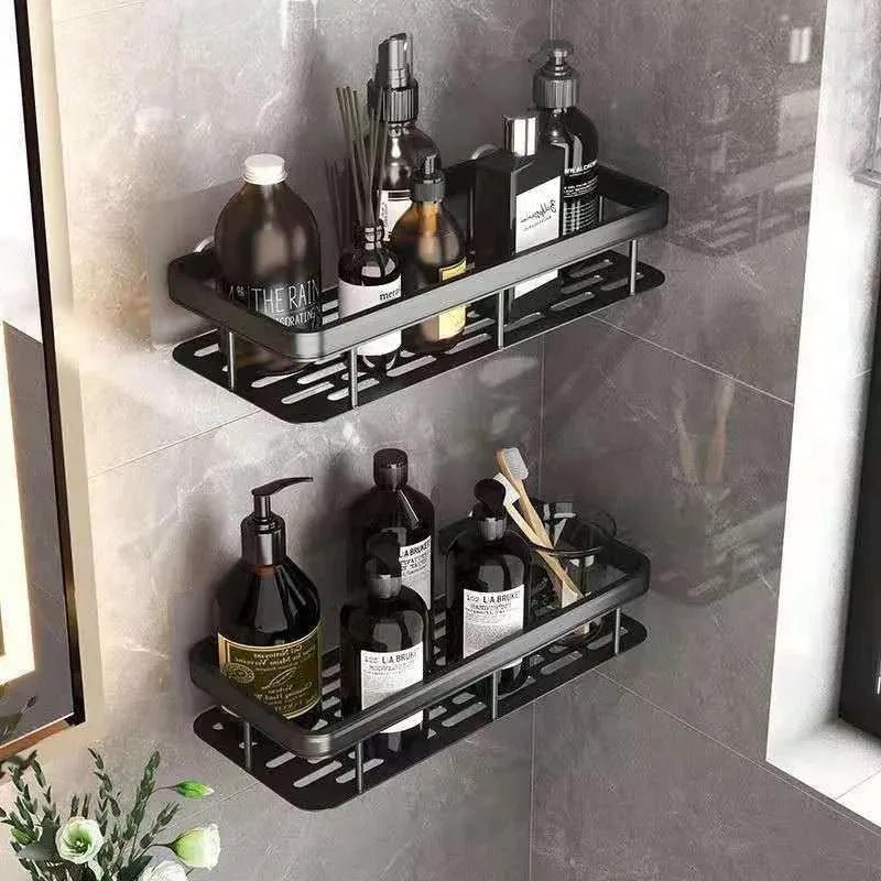 Étagère salle de bain pas cher pour shampoing - vente privée 14:10black-3pcs