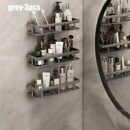 Étagère salle de bain pas cher pour shampoing - vente privée 14:173gun grey-3pcs