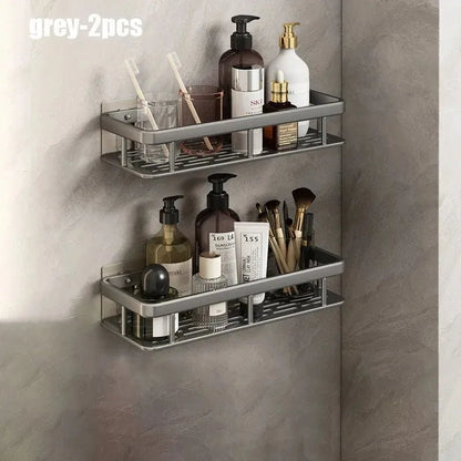 Étagère salle de bain pas cher pour shampoing - vente privée 14:175gun grey-2pcs