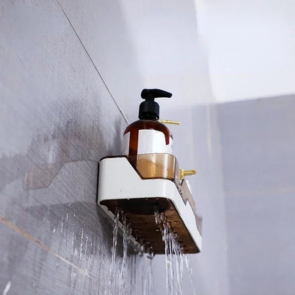 Étagère salle de bain plastique murale - vente privée 14:200006151amber gold