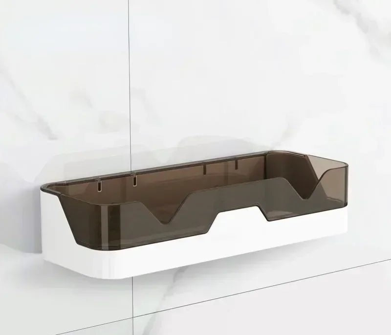 Étagère salle de bain plastique murale - vente privée 14:200006151amber gold