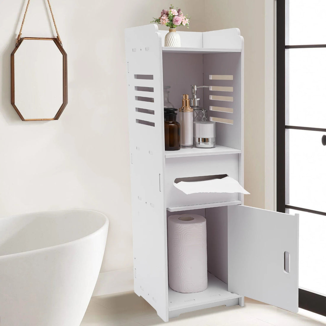 Étagère salle de bain simple 24*24*80cm - vente privée 200007763:201336342