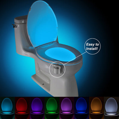 Lampe WC LED RGB 8 Couleur avec capteur de mouvement
