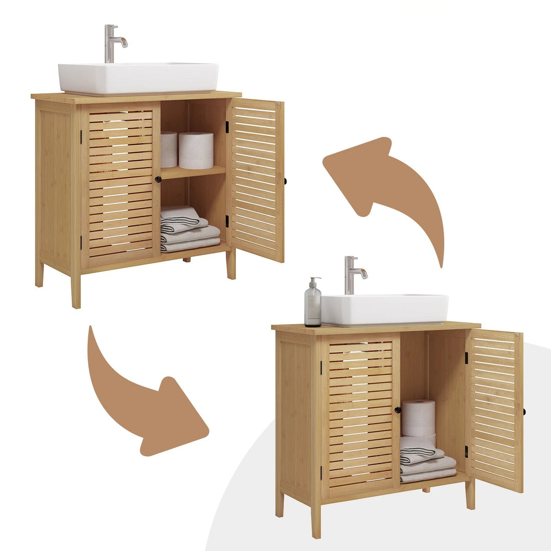 Grand Meuble de rangement en bambou - vente privée 14:366bamboo;200007763:201336101