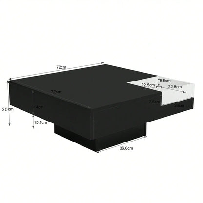 Grande table basse carrée noir - vente privée 14:193Black and White;200007763:201336101