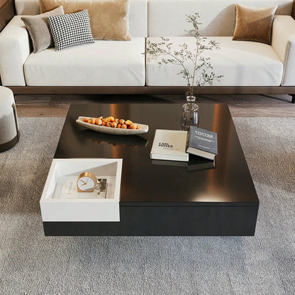 Grande table basse carrée noir - vente privée 14:193Black and White;200007763:201336101