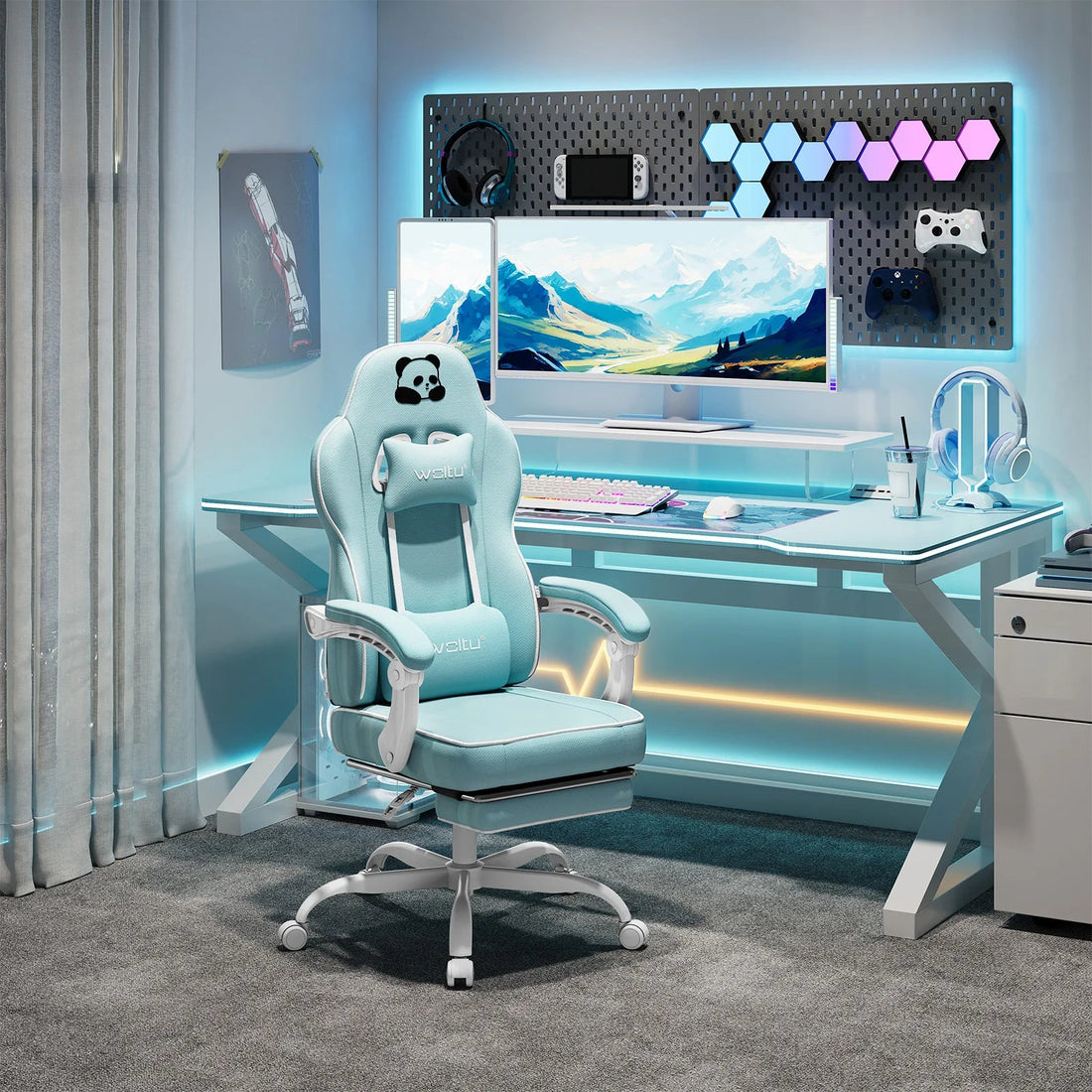 Jolie Chaise de bureau confort supérieur - vente privée 14:200004889Lightblue;200007763:201336101