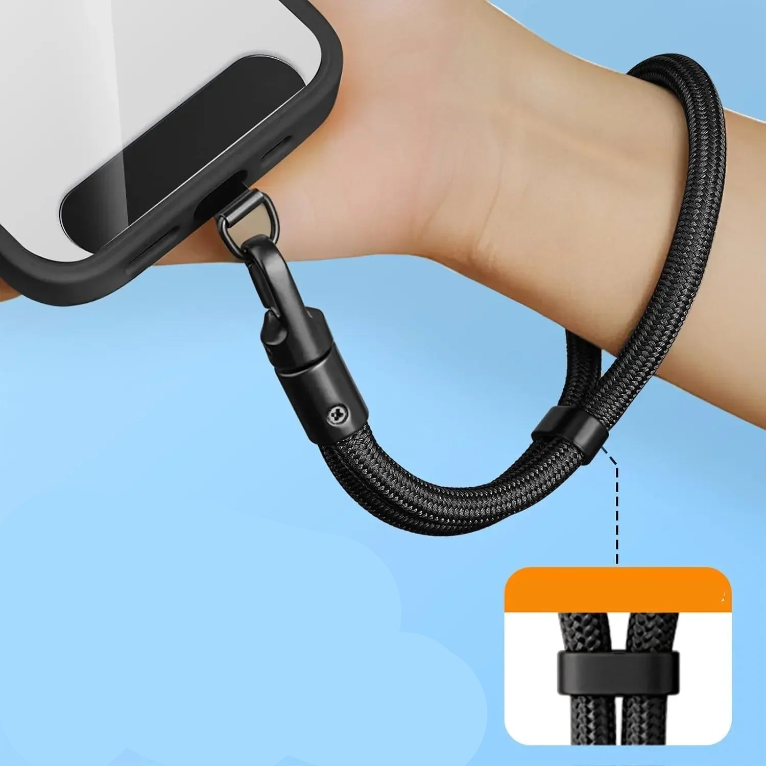 Lanière de téléphone universel ultra pratique - vente privée 14:10Black