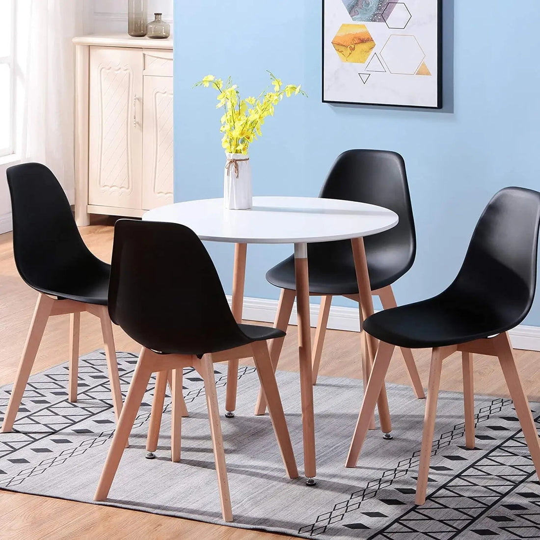 Lot chaise salle à manger 4 pièces ensembles - vente privée 14:193Black;200007763:201336101