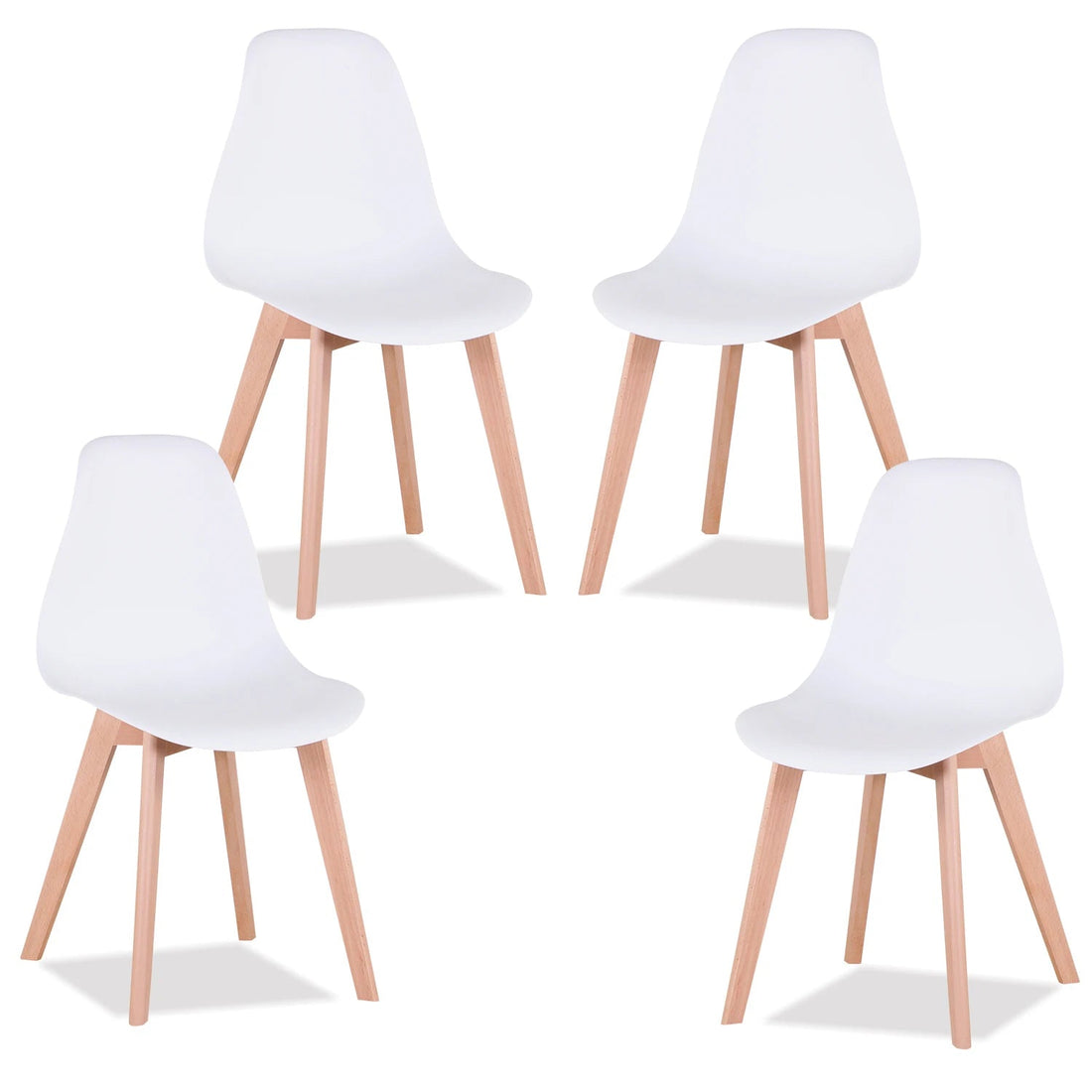 Lot chaise salle à manger 4 pièces ensembles - vente privée 14:29White;200007763:201336101