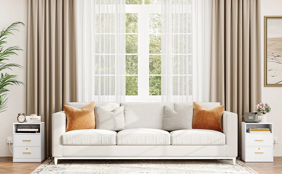 Lot de 2 Table de chevet led avec station de charge - 14:193;200007763:201336101