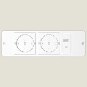 Lot de 2 Table de chevet led avec station de charge - vente privée 14:193;200007763:201336101