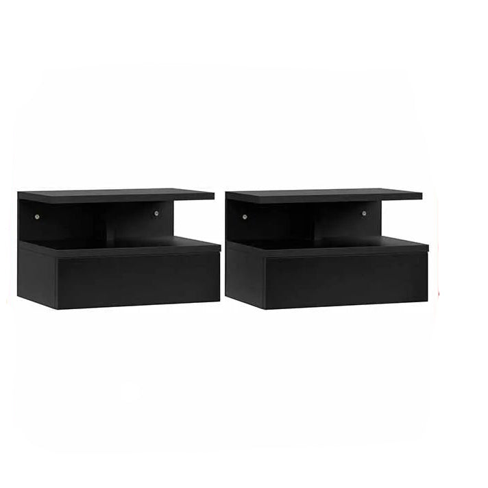 Lot de 2 table de nuit noir à suspendre avec 1 tiroir - 35X32X22.5 cm - vente privée 14:193Black;200007763:201336104