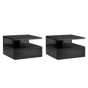 Lot de 2 table de nuit noir à suspendre avec 1 tiroir - 35X32X22.5 cm - 14:193Black;200007763:201336104