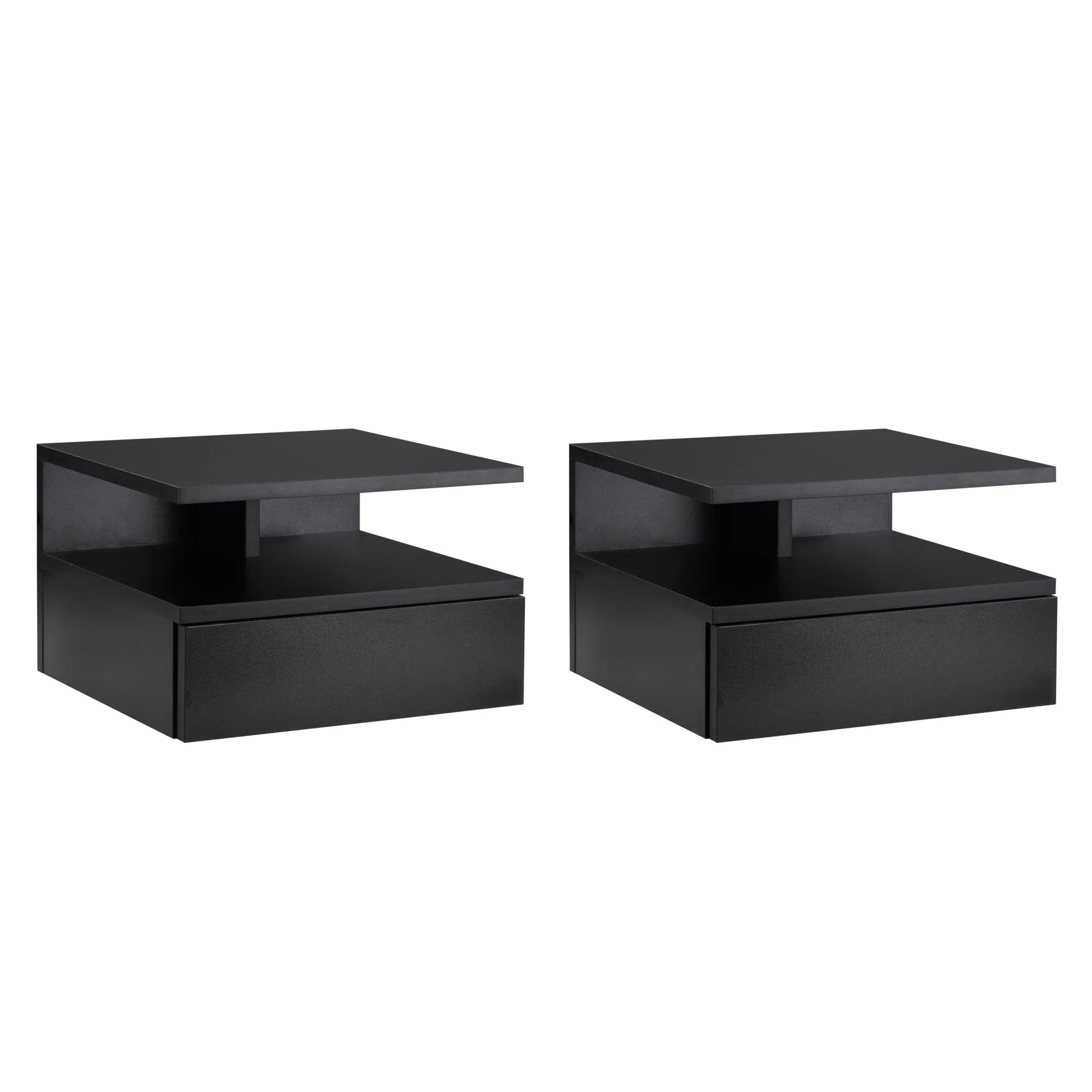 Lot de 2 table de nuit noir à suspendre avec 1 tiroir - 35X32X22.5 cm - 14:193Black;200007763:201336104