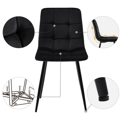 Lot de 4 Chaise salle à manger de style cafeteria - vente privée 14:200006155Dark Grey;200007763:201336101