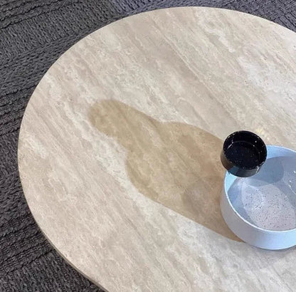 Luxury Living Room Italian Irregular Coffee Table with Solid Wood Leg New Design Travertine Natural Stone for High - Class Décor - vente privée 14:200844061Other