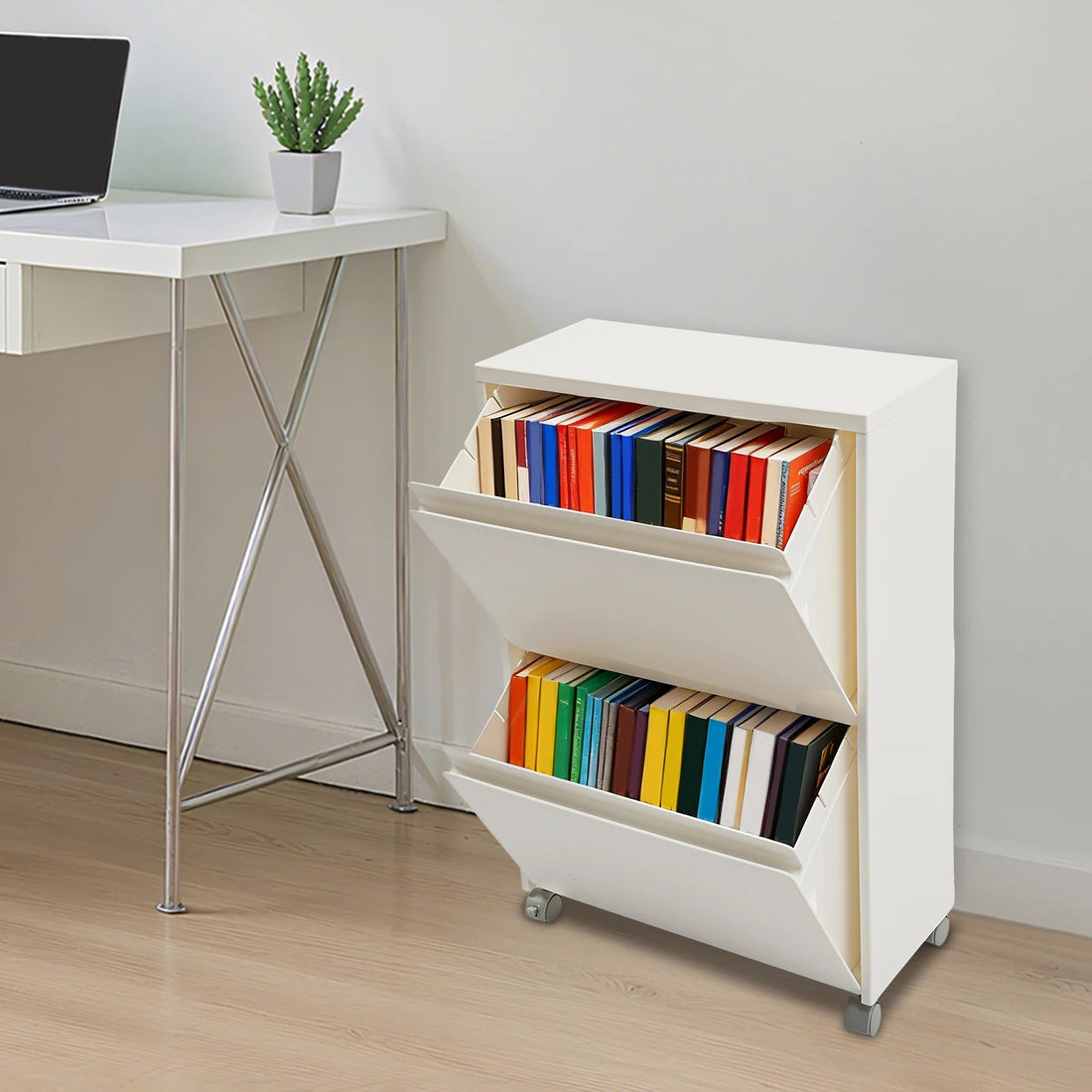 Meuble à chaussure à 2 niveaux de capacité de 10 kilos - vente privée 14:29White;200007763:201336101