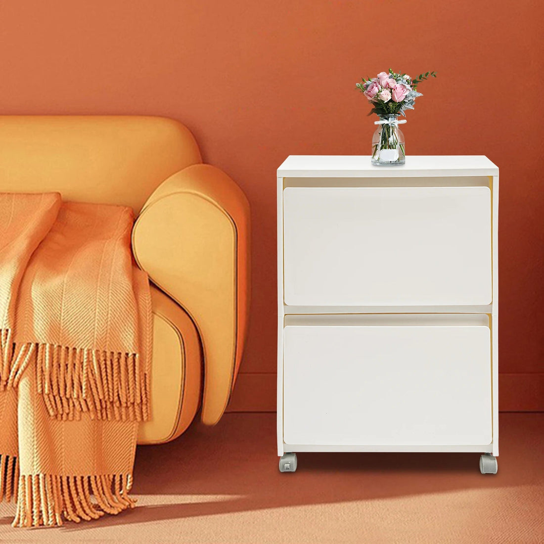 Meuble à chaussure à 2 niveaux de capacité de 10 kilos - vente privée 14:29White;200007763:201336101