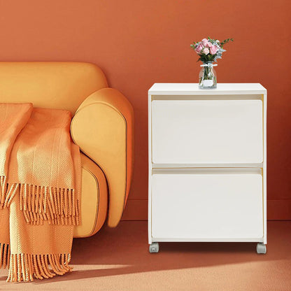 Meuble à chaussure à 2 niveaux de capacité de 10 kilos - vente privée 14:29White;200007763:201336101