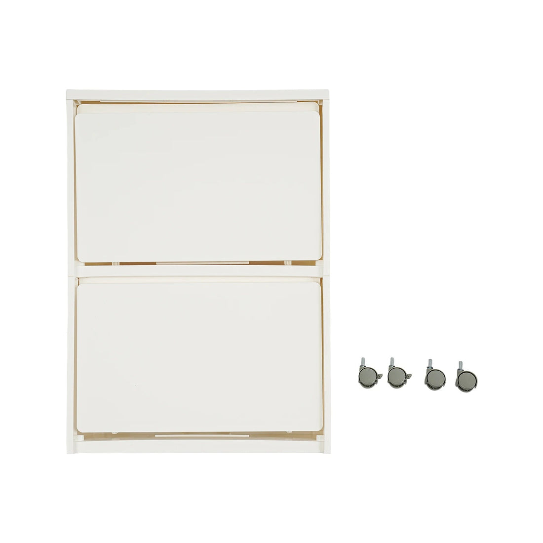 Meuble à chaussure à 2 niveaux de capacité de 10 kilos - vente privée 14:29White;200007763:201336101