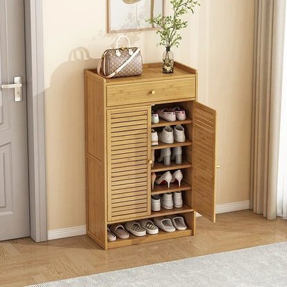 Meuble à chaussure à grande capacité avec tiroirs - vente privée 14:102-66-7-98