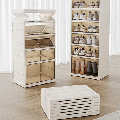 Meuble à chaussure anti poussière pour la maison - vente privée 14:365458Double row-6 layers