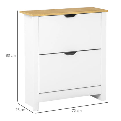 Meuble à chaussure avec 2 compartiments pour 12 pairs de chaussures - vente privée 200007763:201336342