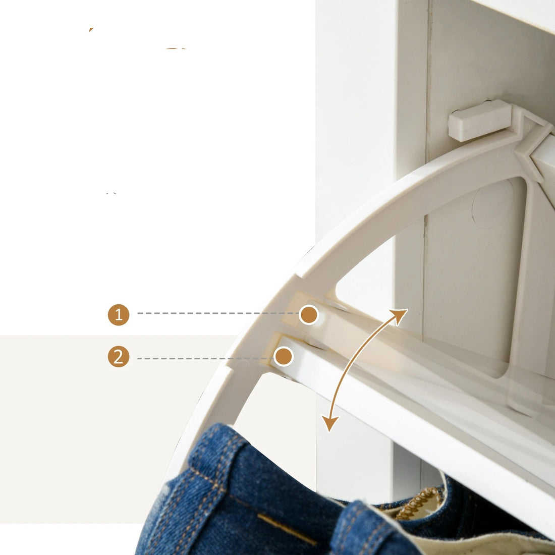 Meuble à chaussure avec 2 compartiments pour 12 pairs de chaussures - vente privée 200007763:201336342