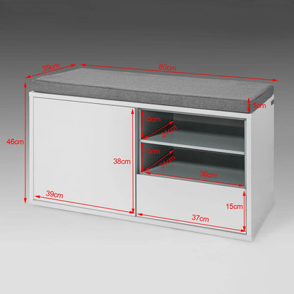 Meuble à chaussure avec assise cousin aux dimensions de 80x46x35cm - vente privée 14:29;200007763:201336101