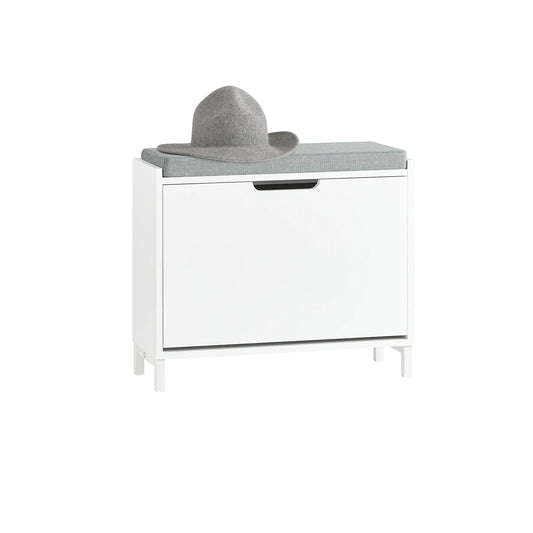 Meuble à chaussure avec espace de rangement et coussin d'assise 60x52x24cm - vente privée 14:691;200007763:201336101