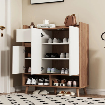 Meuble à chaussure avec grande espace de rangement - 120*99*35 cm - vente privée 14:29white 1;200007763:201336101