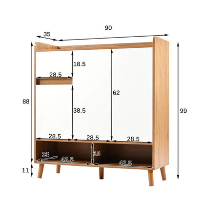 Meuble à chaussure avec grande espace de rangement - 120*99*35 cm - vente privée 14:29white 1;200007763:201336101