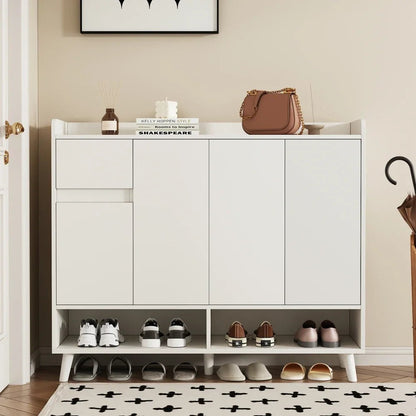 Meuble à chaussure avec grande espace de rangement - 120*99*35 cm - vente privée 14:29white 1;200007763:201336101