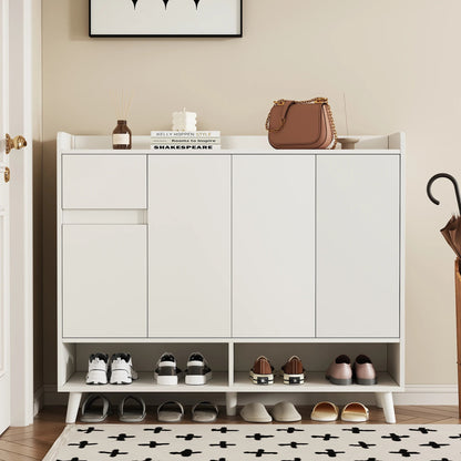 Meuble à chaussure avec grande espace de rangement - 120*99*35 cm - vente privée 14:29white 1;200007763:201336101