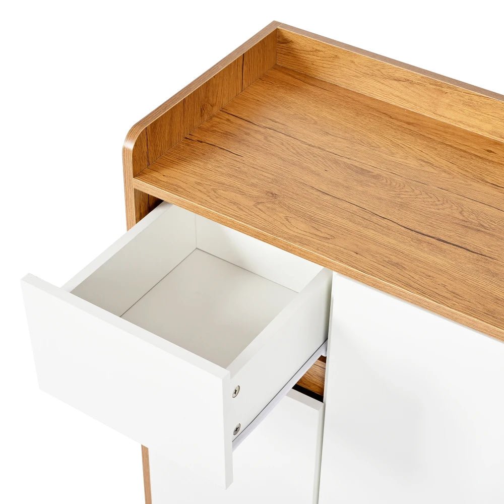 Meuble à chaussure avec grande espace de rangement - 120*99*35 cm - vente privée 14:29white 1;200007763:201336101