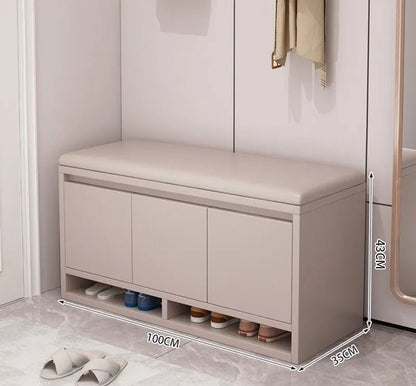 Meuble à chaussure avec tabouret intégré - vente privée 14:200003699Three door C