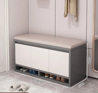 Meuble à chaussure avec tabouret intégré - vente privée 14:365458Three doors B