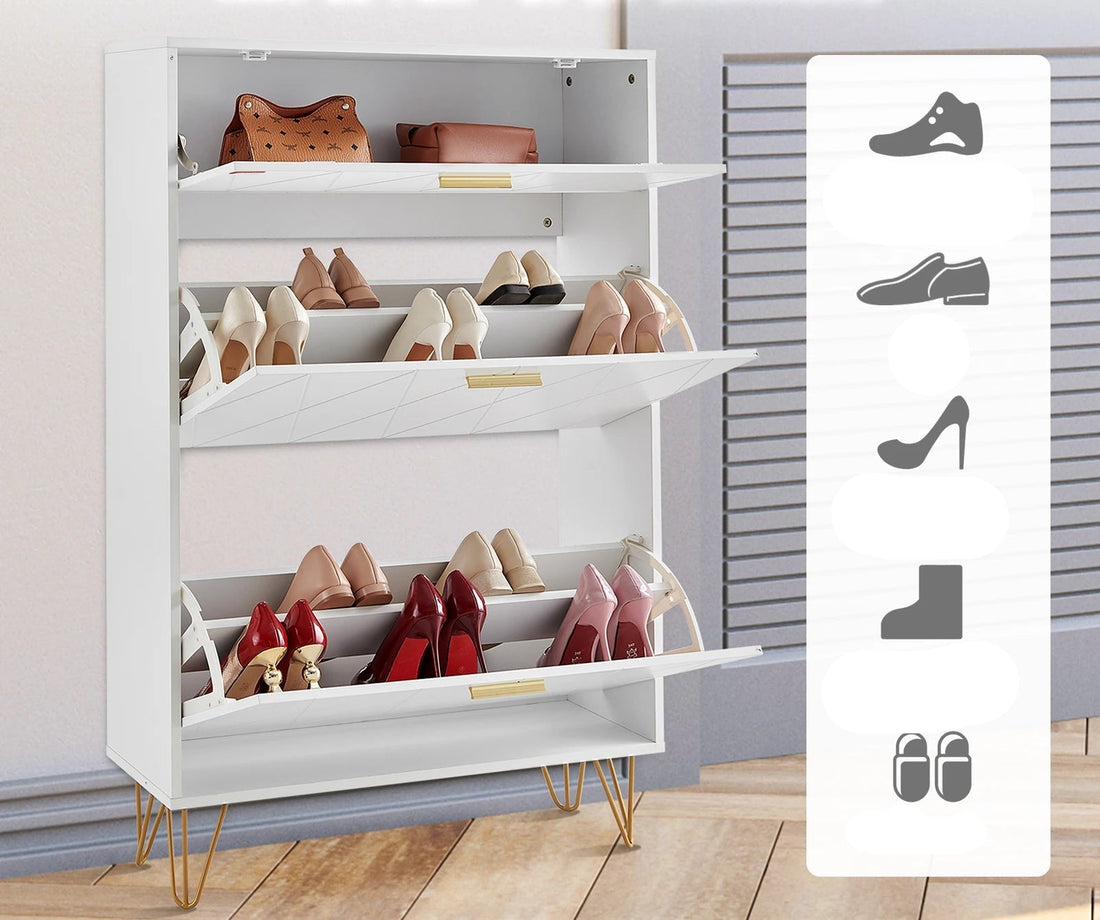 Meuble à chaussure avec tiroirs rabattables autoportants pour sabots et talons - vente privée 14:103 Drawers 20-28in;200007763:201336101