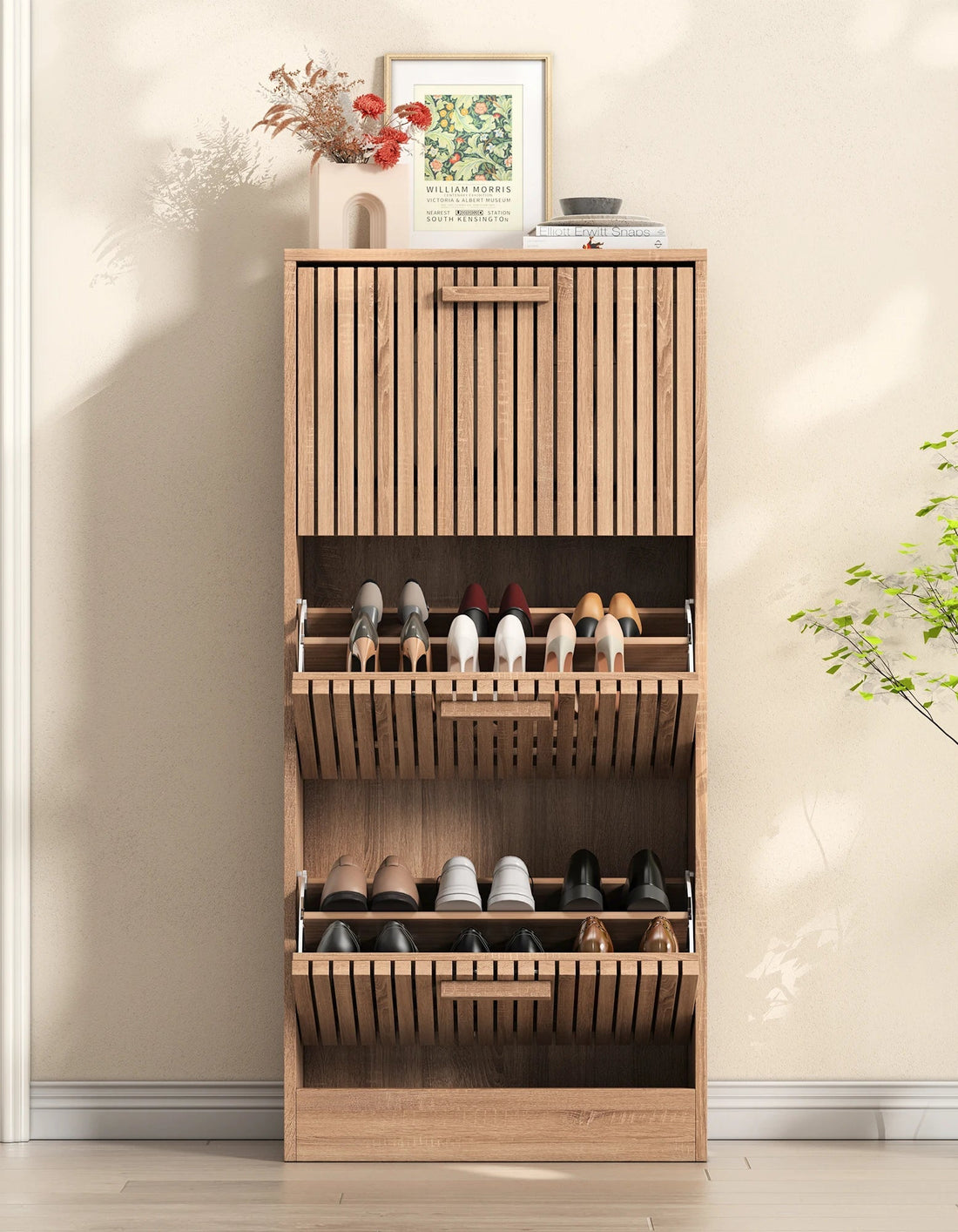 Meuble à chaussure d'appoint en bois massif - vente privée 14:200006154Style A;200007763:201336101