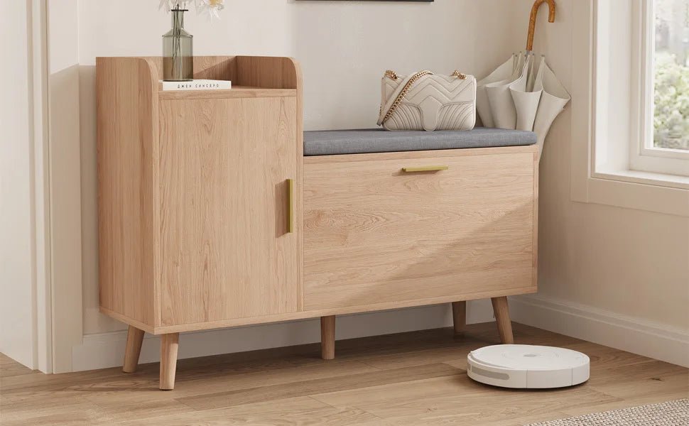 Meuble à chaussure d'appoint en bois massif - vente privée 14:200006154Style A;200007763:201336101